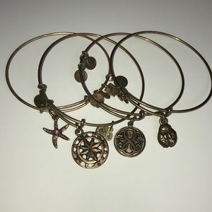 Gold set of bracelets